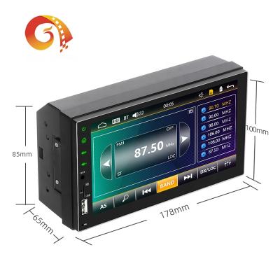 China High Quality Built-in RGB 2 Din 7 Inch 1024*600 Car MP5 Player Support Autoradio BT Subwoofer Car Radio for sale