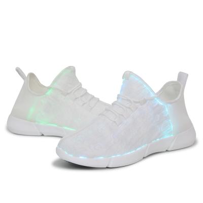 China UncleJerry Anti-Slippery New Size 25-47 Summer Led Fiber Optic Shoes For Men Women Boys Girls USB Charging Sneakers Man Glowing Light Up Shoes shoes for sale