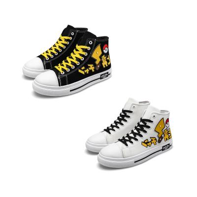 China CUSHIONING 2021 New High Quality Popular Pikachu Canvas Shoes Sneakers High Top Low Top Cartoon For Men's Unisex Casual Shoes for sale