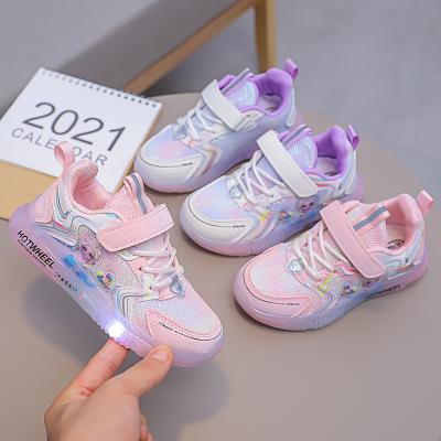 China Anti-slippery Led Luminous Shoes Baby Cartoon Children Kids Luminous Sneakers Skids Sports Boy Girl Led Kids Light Shoes for sale