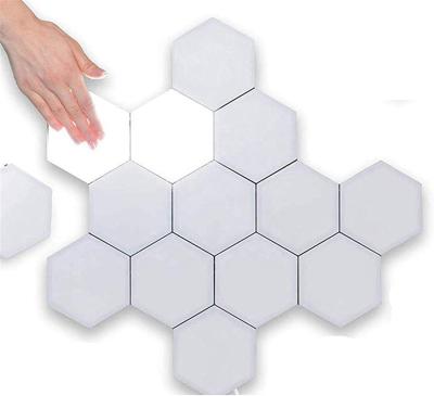 China Modern Hexagonal Panel Lamps Modular LED Decoration Wall Touch Lighting Magnetic Night Light for sale