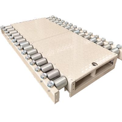 China Low Carbon Steel Galvanize Steel Gravity Roller Conveyor For Pallet Transfer en venta