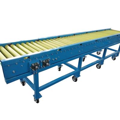 中国 Oil Heavy Duty Auto Car Wheel Production Roller Conveyor System Gravity Conveyor Carbon Steel And PU Coated Auto Car Making Fields Chain Drive 販売のため