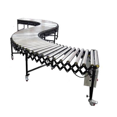 中国 Stainless Steel Heat Resistant Motorized Flexible Roller Conveyor 販売のため