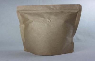 China Zipper Coffee Heat Seal Packaging Bags Kraft Paper / PETAL / PE With Valve for sale