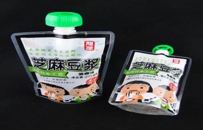 China 10L 5l 3l drinking water plastic pouch with spout , mineral / soymilk liquid packaging bags for sale