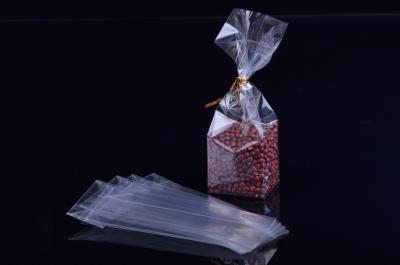 China Custom Made Cookies Square Bottom Cellophane Bags Small Plastic 40 micron for sale