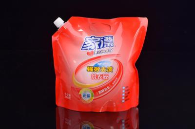 China NY / PE Recycled Plastic Spout Pouches 140 Micron For Washing Liquid 200 ml for sale