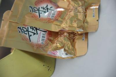 China los bolsos del papel de aluminio del escudete de la parte inferior 100g, hoja laminada se levantan bolsas del vacío en venta