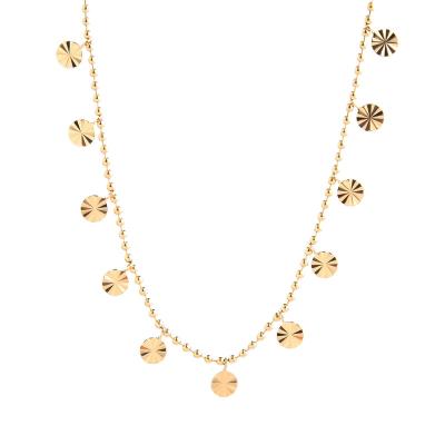 China Hot-selling environment-friendly necklace for women star chocker 14K gold stainless steel necklace sets for sale