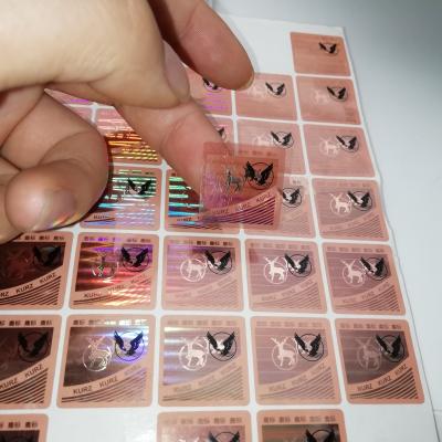 China OEM 3D/3d holographic custom hologram transparent sticker, high quality hologram for sale