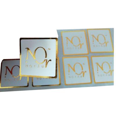 China Waterproof Foil Waterproof Golden Embossing Adhesive Sticker And Label On Roll / Sheet Maker for sale