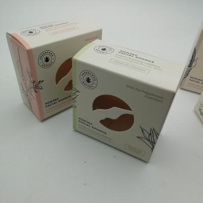 China Recycled materials konjac facial sponge packaging, box packaging, custom packaging/package paper carton box for sale