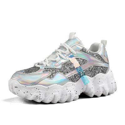 China 2021 Breathable Ladies Casual Shoes Light Up Fashion Sneakers Sports Shoes Platform Women Sneakers for sale