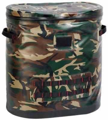 China Camouflage Waterproof Nylon Waterproof Cooler Bag Insulated Pack Backpack Icy Cooler For Outdoor Activity for sale