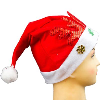 China Popular Christamas Decoration Flannel Christmas Reindeer Snowman Hats New 2021 With Unique Bells Christmas Amazon Hat Hot for sale