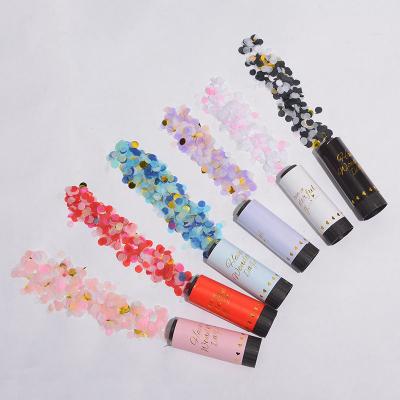 China Hot Selling Festival Decoration Selection Wholesale Amazon Wedding Party Supplies Birthday Celebrate Colorful Pink Gold Confetti Cannon Party Snap Buttons for sale