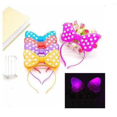 China Outdoor Party Supply Kids Adults Light Up LED Bowknot Headband For Parties And Concerts For Different Occasions for sale