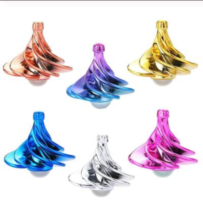 China New Product Amazon New Product Decompression Toy Colorful Hot Popular Interesting Pneumatic Gyro Moving Person Wind-Blown Flying Spinners for sale