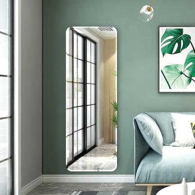 China Large Decorative Samll Quantity 2 Way Installing Frameless Beveled Wall Mirror Integral Wall Cladding Acceptable for sale