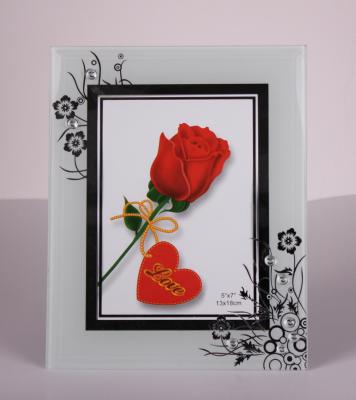 China Decorative Eco-friendly Tempered Glass Photo Frame for sale