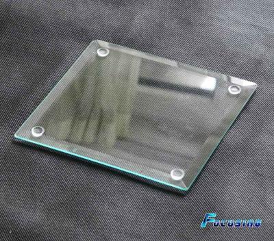 China Sustainable Clear Square Beveled Tempered Glass Edge Toughened Place Mat for sale