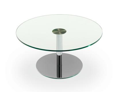 China Easy To Clean Modern Design 6mm Thickness Glass Table Top With Round Polished Edge for sale