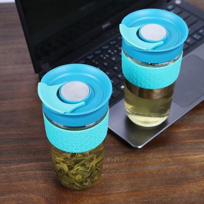 China Sustainable Glass Thermos Cup Coffee Tea Cup Set Coffe Cup Silicone Coffee Glass Espresso for sale