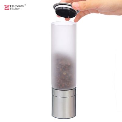 China Special Viable Hot Selling Spice Salt Device Solid Hand Motion Mill Grinding Pepper Grinder for sale