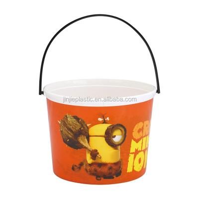 China 100% Eco-friendly GJ-105, Taizhou, Jinjie, Plastic Popcorn Bucket With Handle And Lid for sale