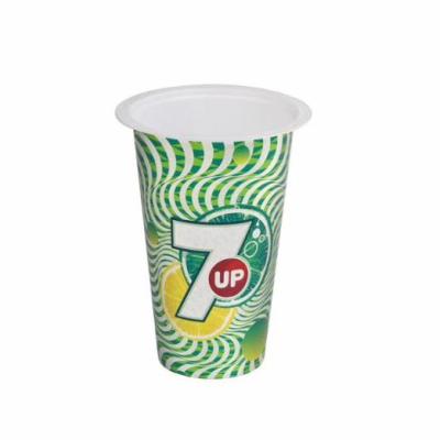 China Single Wall Seal 350ml Wholesale Cup IML Customized Printing Plastic Cup for sale