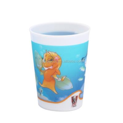 China GJ-122 Single Wall Custom Printed , 12oz Plastic Cups Reusable Plastic Cups for sale