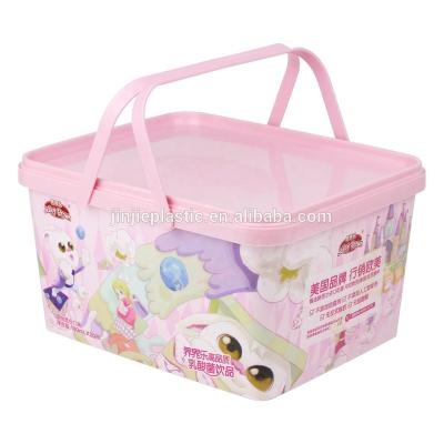 China Recyclable sales well, lockable, cookies yogurt box, reusable iml pp box food container for sale