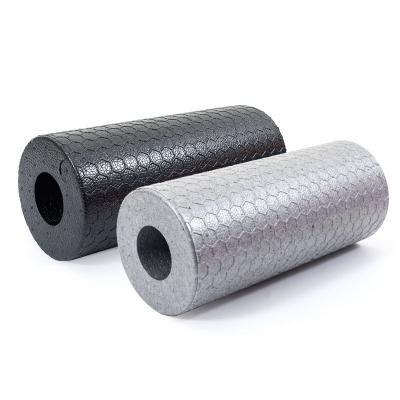 China Custom Hollow EPP Foam Roller Back Muscle Yoga Fitness Yoga Massage High Density Gray Black Foam Roller For Exercise for sale