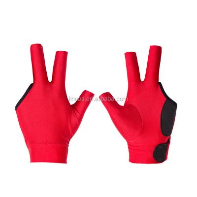 China Construction Of Newest Durable Luxury 3finger Cutting Snooker Pool Gloves for sale