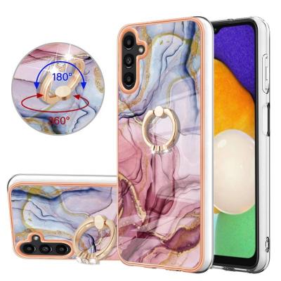 China Marble Printed Electroplating Shockproof Grain TPU Mobile Phone Cover For iPhone 14 13 12 mini 11 pro Max XS XR Ring Holder IMD Phone Case for sale