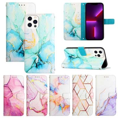 China Shockproof For Nothing One Grain Marble Wallet Leather Case For iPhone 14 13 12 11 pro Max Mobile Phone Flip Cover For Google Pixel 7A 6 for sale