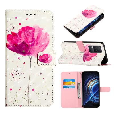 China 3D Shockproof Printed Patterns Leather Flip Phone Case Cover Leather For Xiaomi Poco X4 M4 11T For Redmi Note 11 K50 Pro 10C 10A for sale