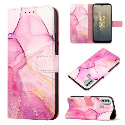 China Shockproof Cover For Nokia C31 X30 G21 G11 G300 Marble Wallet Phone Case For C30 C20 XR 20 C01 plus Flip Stand Magnetic Card Slot Leather for sale