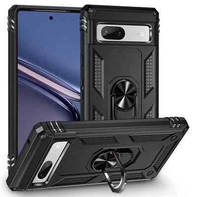 China Shockproof Metal Anti-scratch Ring Kickstand Armor Back Cover For Google Pro 6A 5A 4A 4XL 3A XL Pixel 7A 7 Cell Phone Case for sale