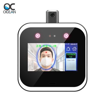 China 2020 Integrated Camera Face Recognition Access Control Terminal With Temperature Detection for sale