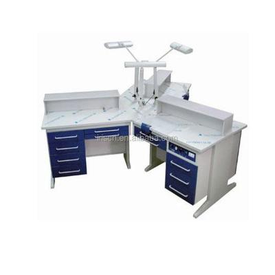 China Adjustable System Three-Dimensional Lightweight Triple Person Dental Workstation With Dust Suction System For Large Dental Office for sale