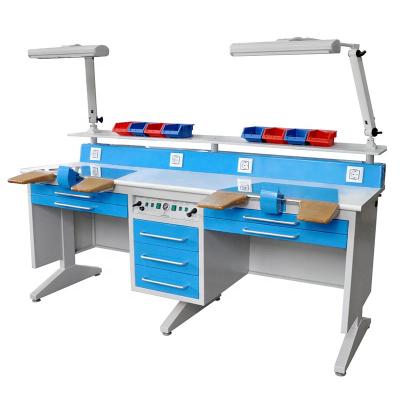 China Spain TECHNOFLUX design metal table steel dental table workstation dental laboratory unit dental work bench. for sale