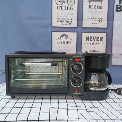 China Temperature Control 2021 New Three-in-One Multifunctional Mini Bread Machine Coffee Machine Oven Breakfast Machine for sale