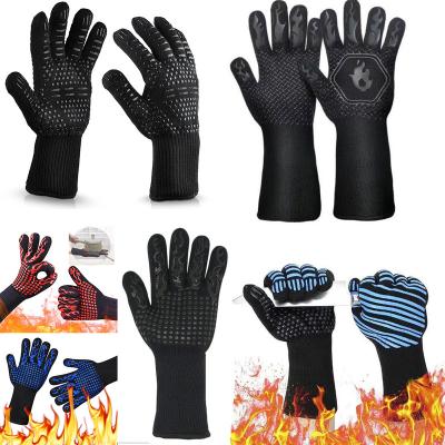 China Aramid Durable High Temperature Kitchen Glove Flame Retardant Heat Resistant Grill Cooking Oven Bbq Baking Glove for sale