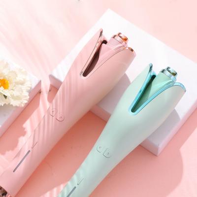 China 3 Speeds Rotating Ceramic Ionic Automatic Hair Curler Hair Curler Long Lasting Curling Curling Iron for sale