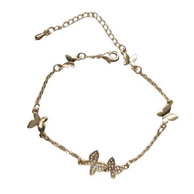 China TRENDY Mori Butterfly Diamond Inlaid Simple Fashion Design Sweet Girlfriends Bracelet for sale