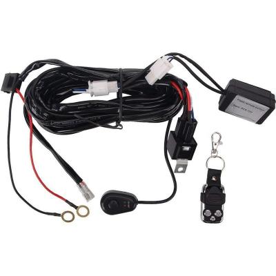 China Automobile Car Accessories 40A/12V Off-Road Led work Light Switch Relay Strobe Remote Wiring Harness Kit for sale