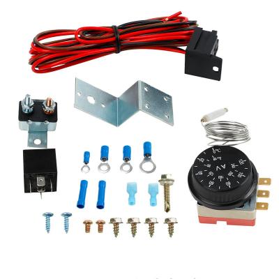 China Sealed 12 volt adjustable electric radio fan heat dissipation control relay harness kit for sale