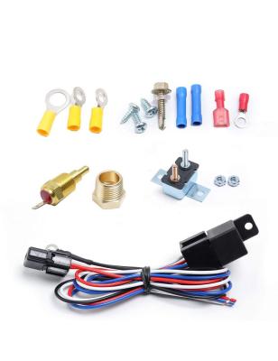 China AUTO Electric Cooling Fan Temperature Controller Sensing Switch 40A Relay Set for sale